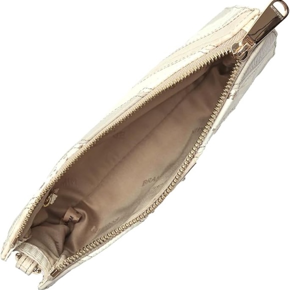 Brahmin Daisy Large Leather Wristlet Clutch - Ivory Flashback - Picture 4 of 10